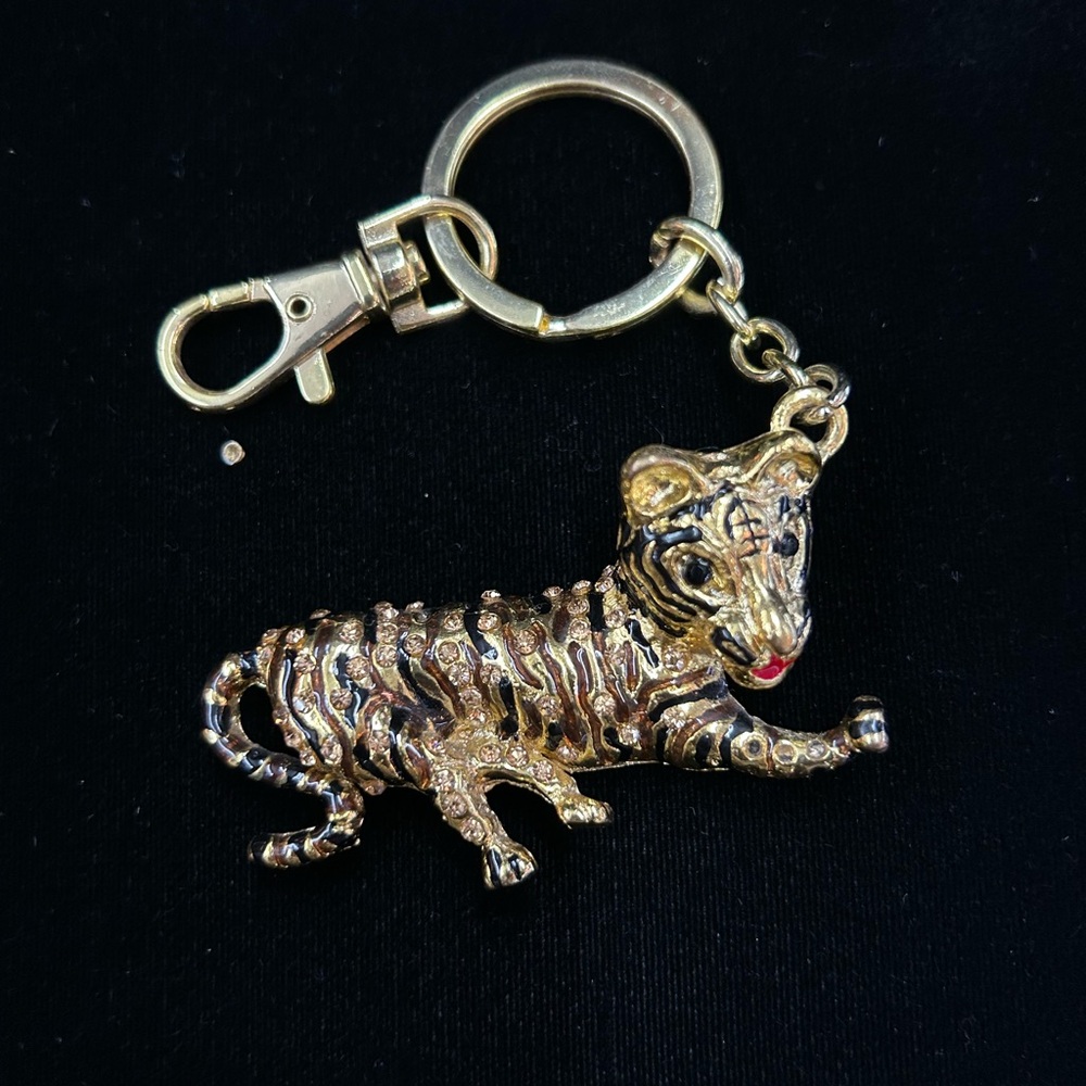 Gold Tiger Keychain